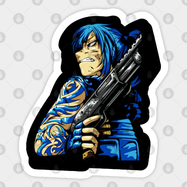 blue hairs mafia Sticker by Veljam